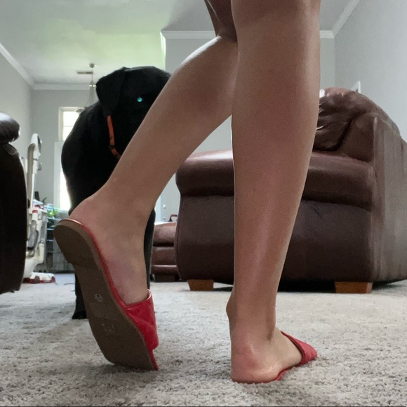 NWOT Red Quilted Chanel Lookalike Sandals - Picture 5 of 6